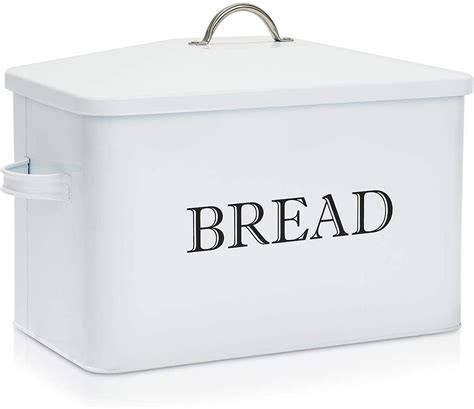 distressed bread box with lid